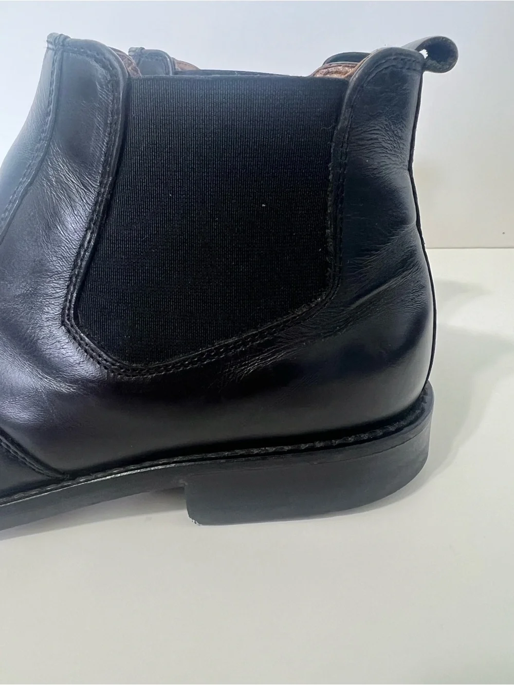 Johnston & Murphy Men’s Black Leather Chelsea Ankle Boots Contemporary Size 10